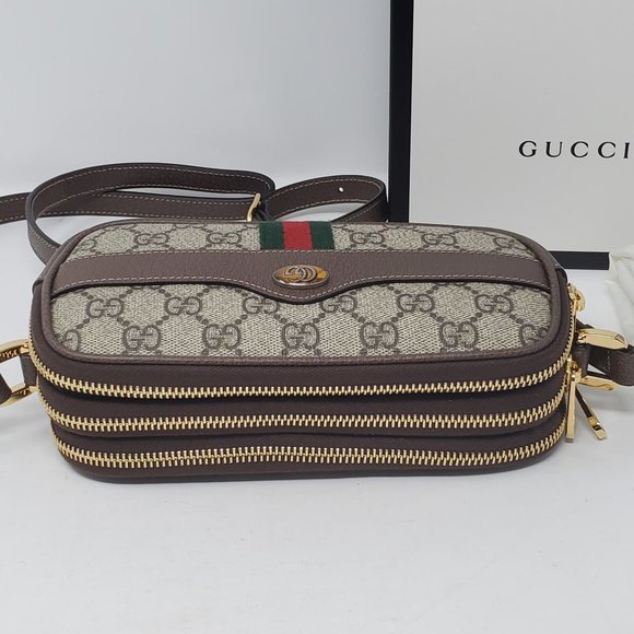 Gucci GG Supreme Ophidia Canvas Mini Crossbody Bag - Picture 7 of 15